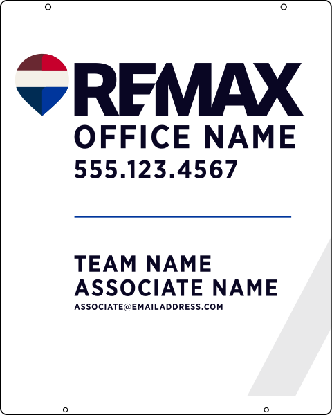 Reflective Hanging Associate Name, Team Name Sign Panel, 30h x 24w, .063 Aluminum